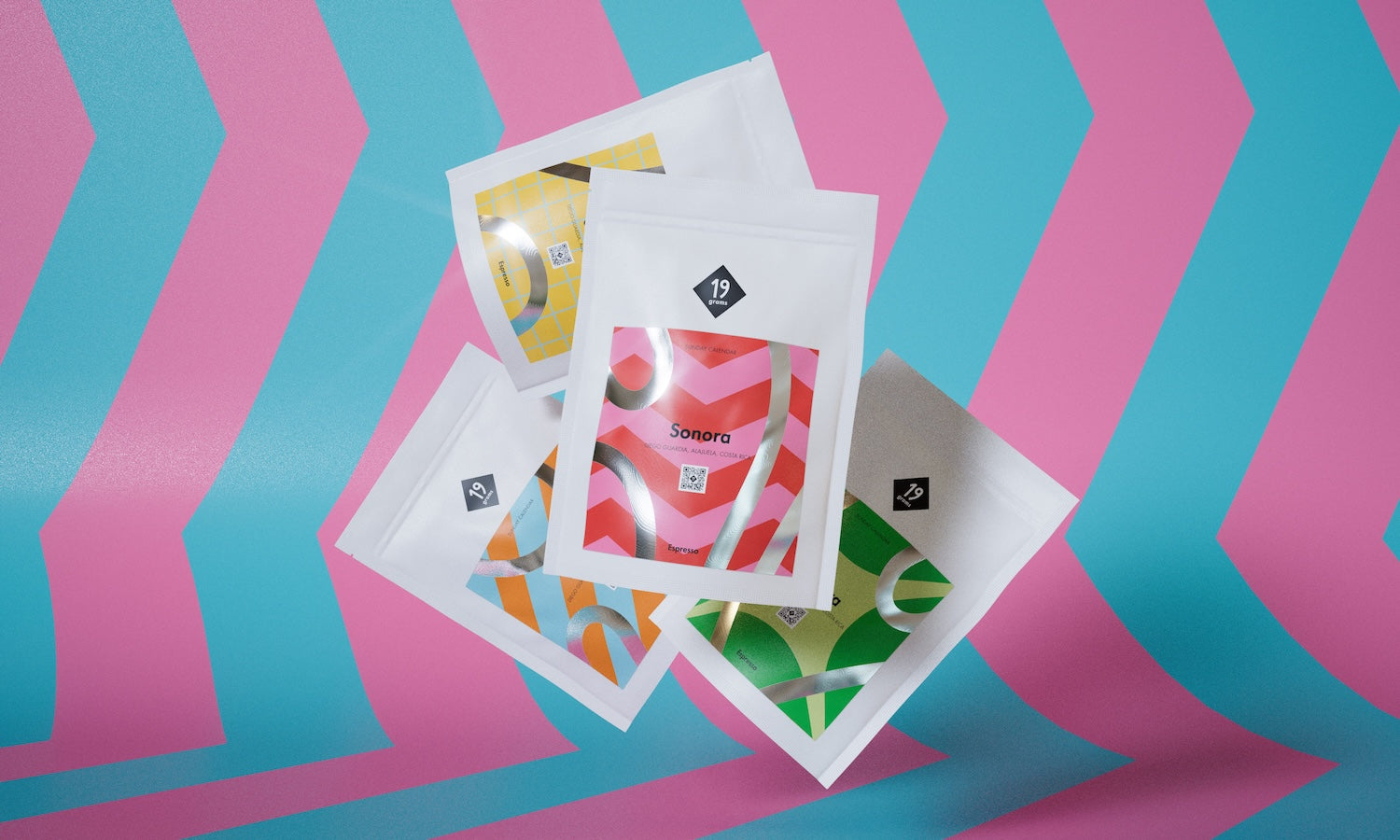 19grams Sonntags Adventskalender mit 7 Adventskalender auf buntem Hintergrund und Label