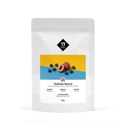 250g 19grams Chelchele Natural Filterkaffee mit Noten von Litschi und Blaubeere