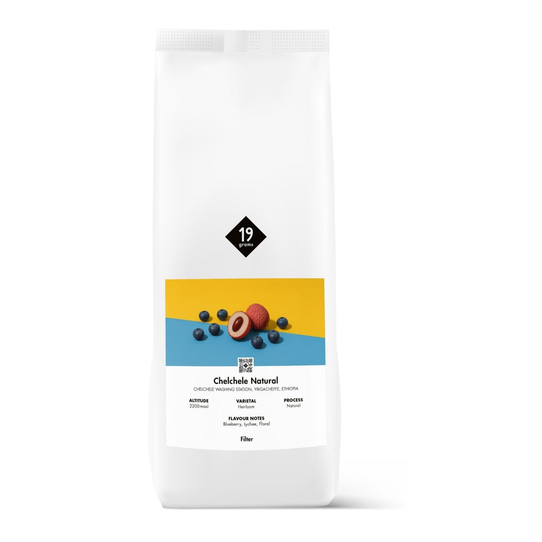 Chelchele Natural Filterkaffee von 19grams in der Kilotüte mit Noten von Blaubeere und Litschi