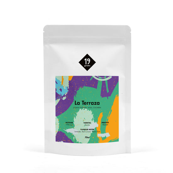 Deine 250g 19grams La Terraza Washed Geisha - Kolumbien Filter Tüte