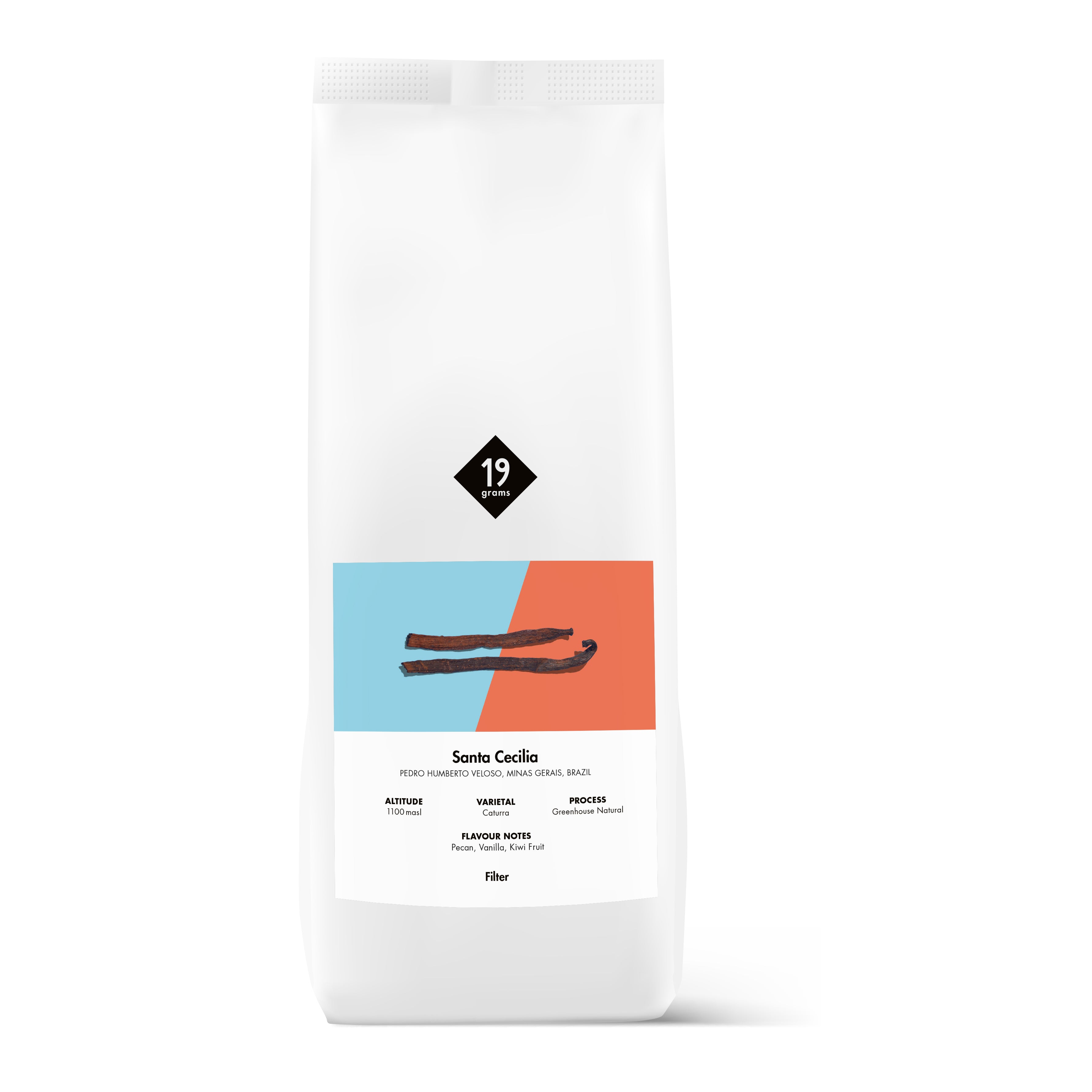 Deine 1000g 19grams Santa Cecilia Greenhouse Natural - Brasilien Filter Tüte