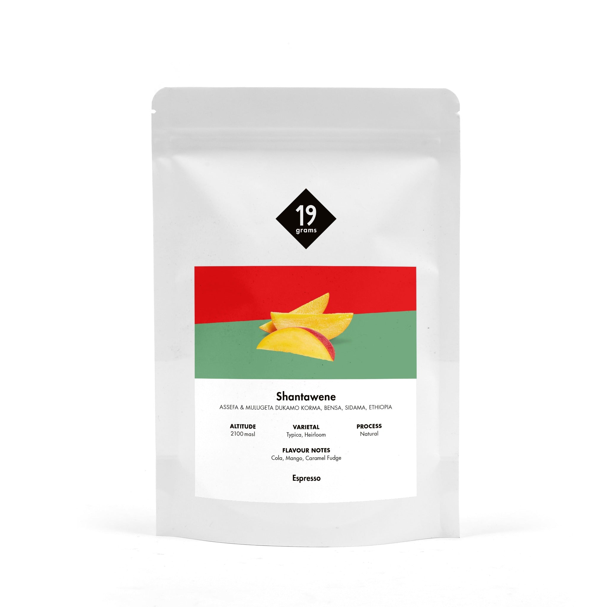 Deine 250g 19grams Products Shantawene Natural - Äthiopien Espresso Tüte